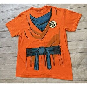 Dragon Ball Z Uniform Goku T Shirt Orange Cosplay SIZE LARGE